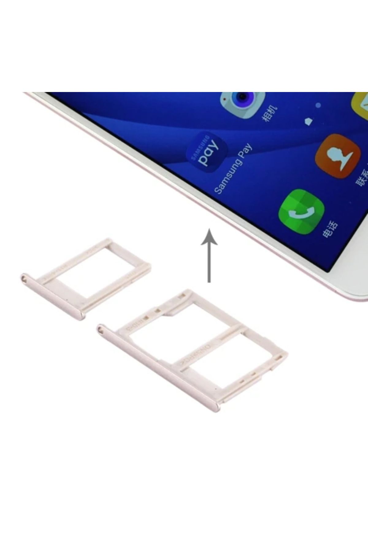 mudikonsept Ally Samsung Galaxy A3A5A7 2016 İçin Çift Sim Hafıza Sim Kart Kapağı-(5775) - MDE5323-4088