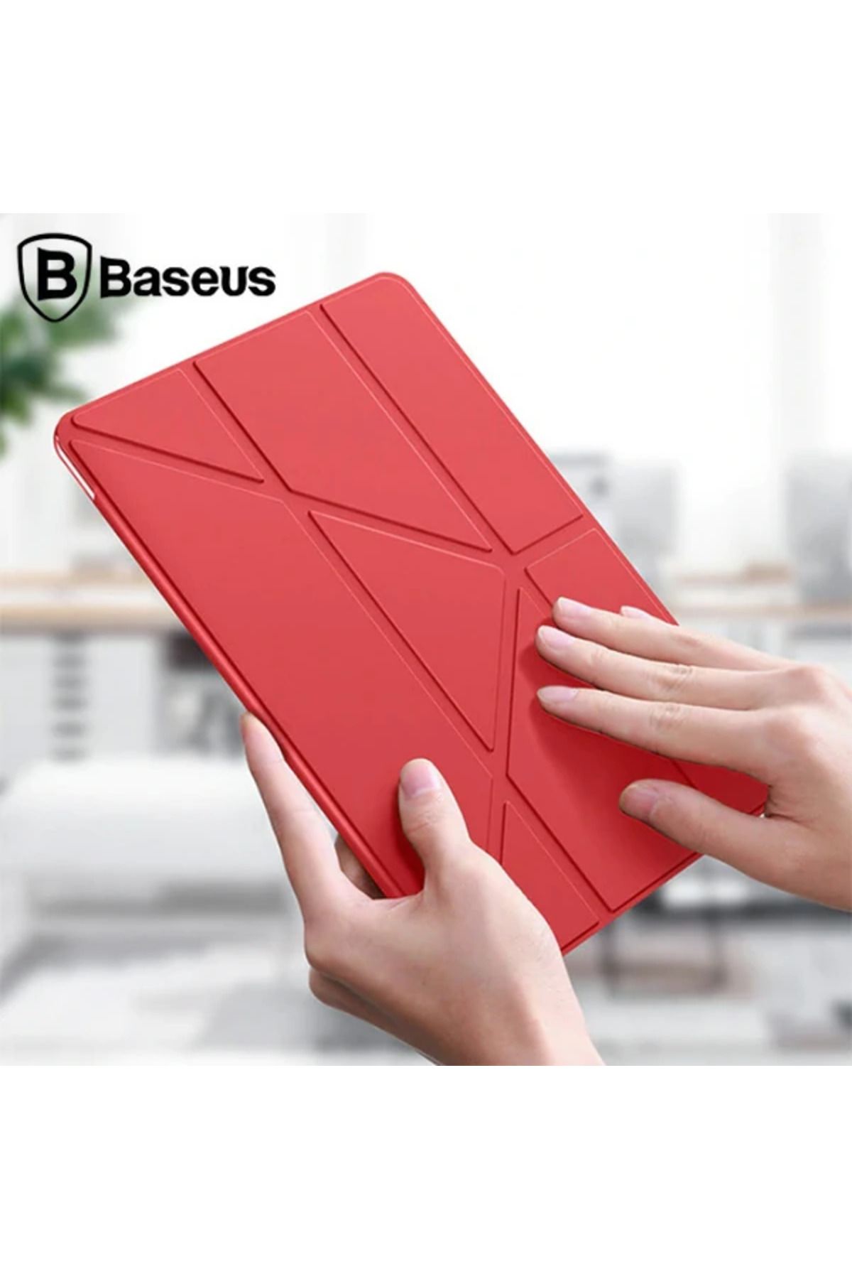 mudikonsept Y-Type Akıllı Deri Kılıf İPad 7 nesil 10.2inch Tablet Kılıf-(5775) - MDE5629-6623