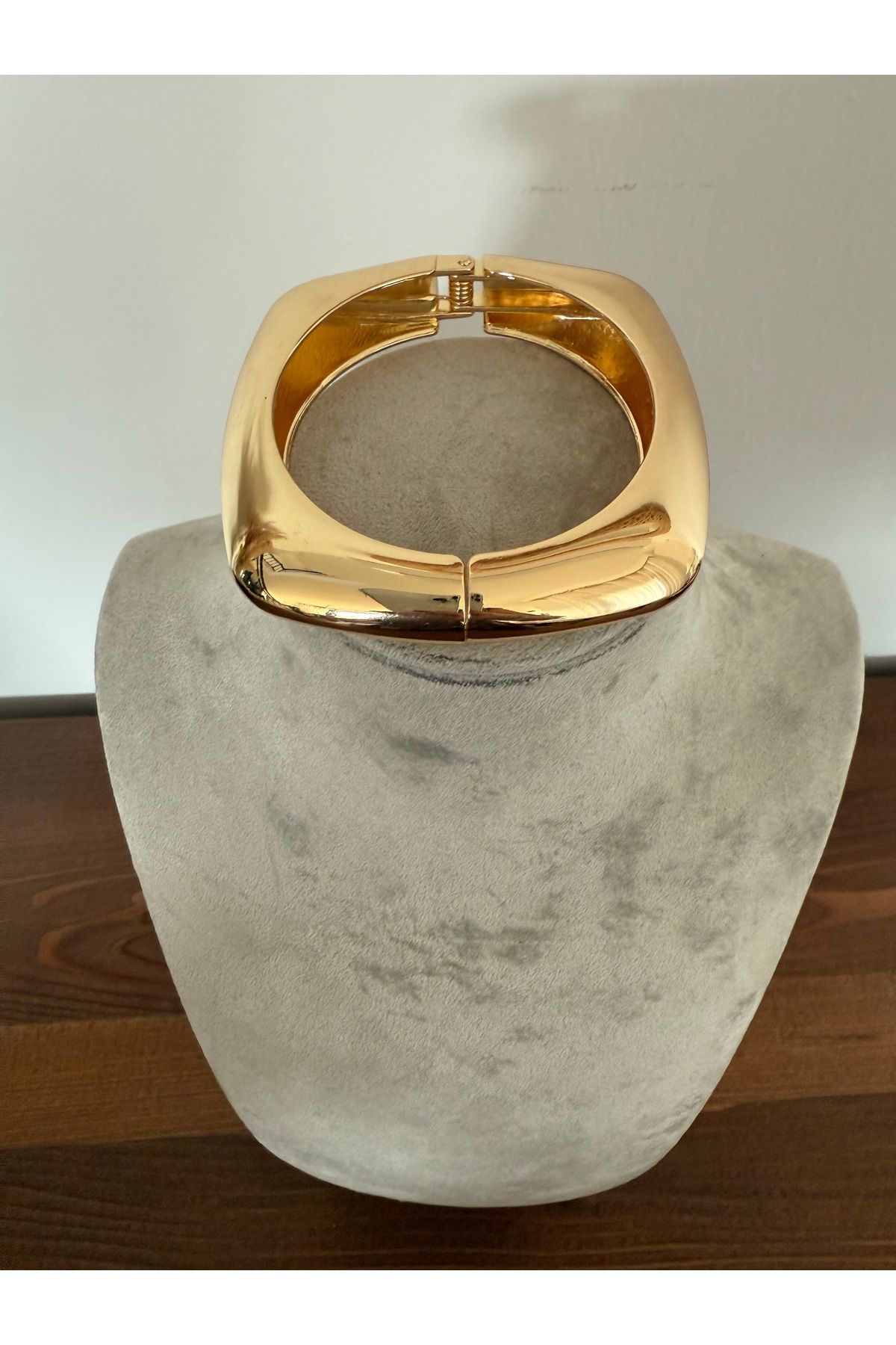Zenara Accessories Altın / Gold zincir paslanmaz çelik bilezik/kelepçe