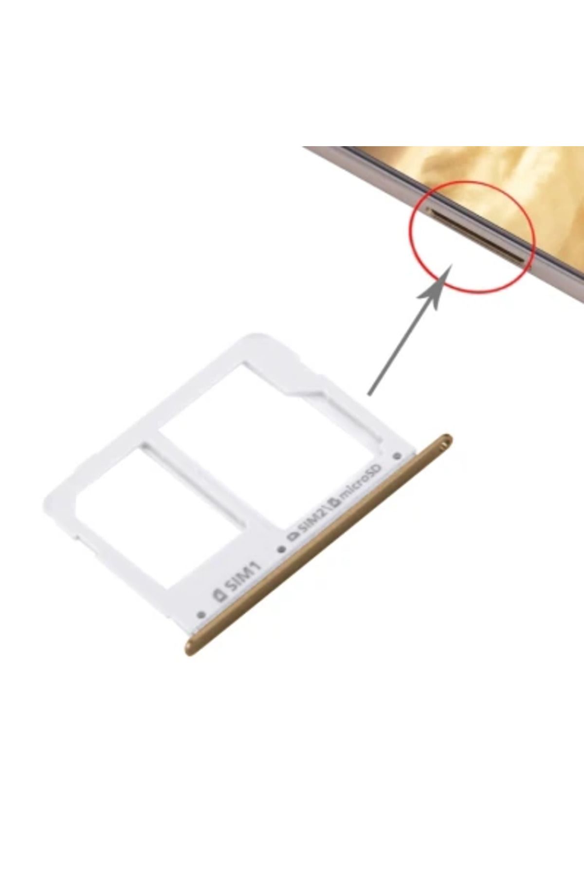 Lokal Marketing Ally Samsung Galaxy C5 C7 İçin Uyumlu  Sim Hafıza Kart Kapağı-(5775) - LKM4915-3033