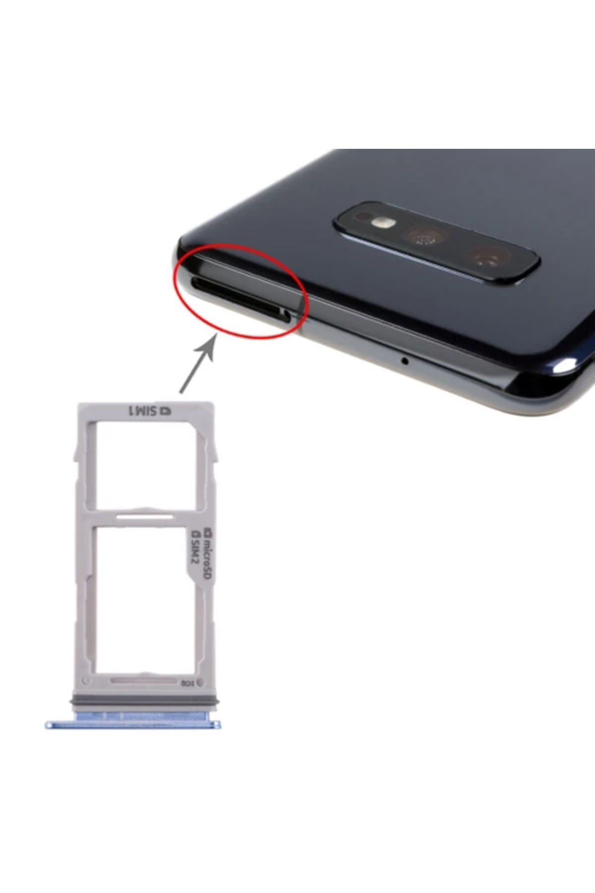 mudikonsept SM Galaxy S10+/S10/S10e Sim Kart Kapağı Tutucu Sim Yuvası (2SİM)-(5775) - MDE2852-6571