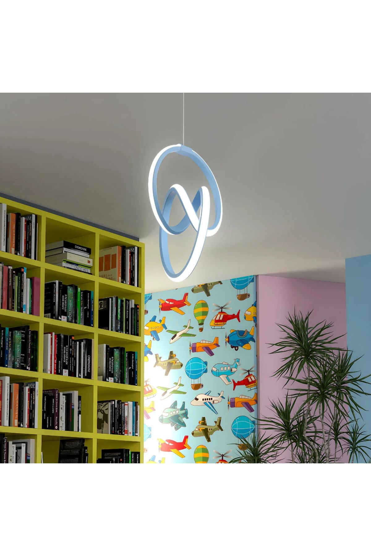 durulight Trendy Eskitme Modern Ultra Beyaz Ledli Sarkık Ledli Avize