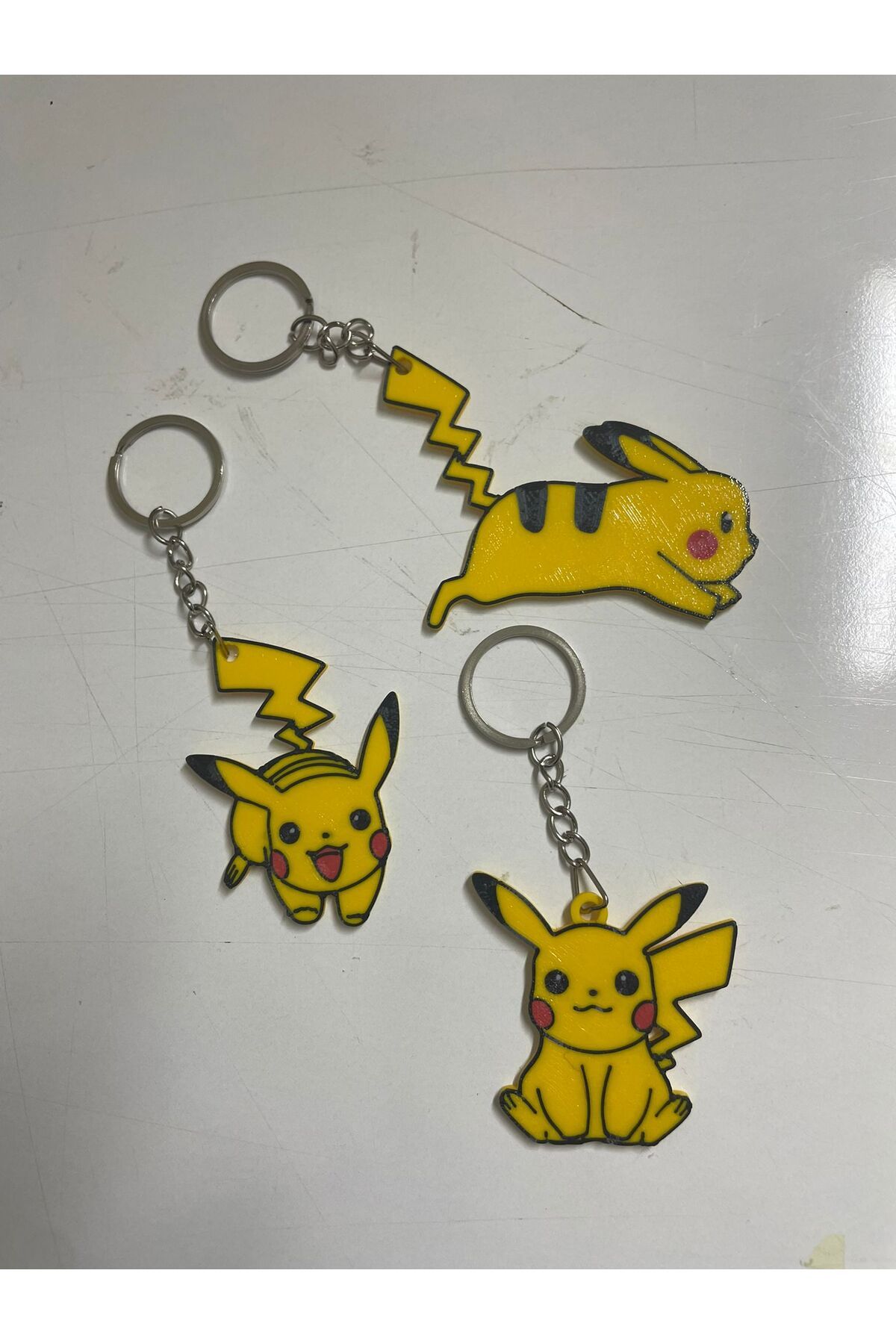3dmakers 3’lü Pikachu Temalı Anahtarlık Seti – 3D Baskı Sevimli Karakter Tasarımı