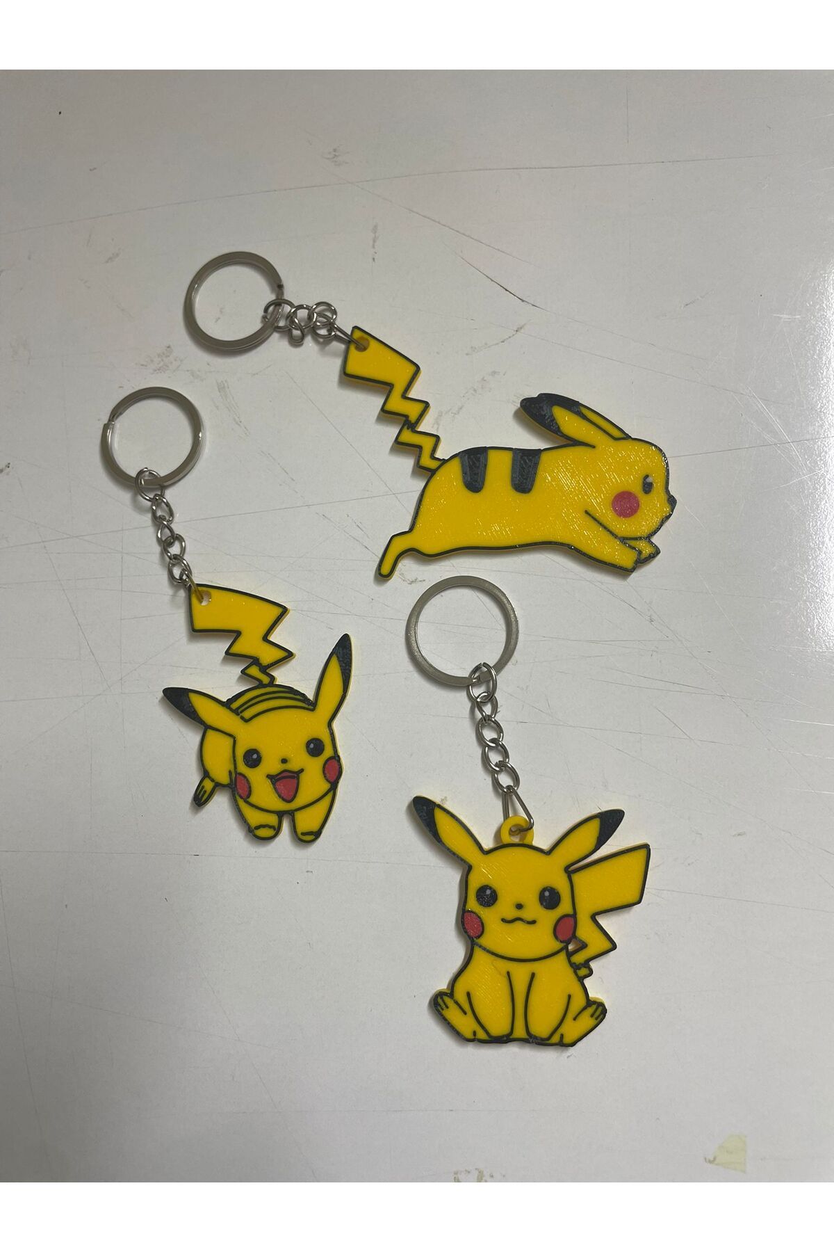3dmakers-Set of 3 Pikachu Themed Keychains – 3D Printing Cute Character Design 2