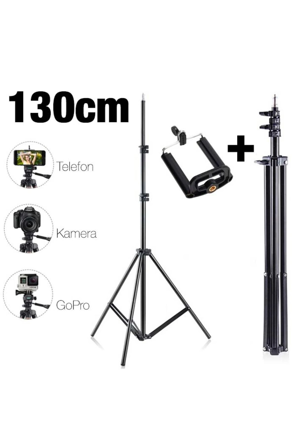 demila Ally 130cm Işık Ayağı Tripod Standı 3 Ayaklı Tripod Işık Ayağı 1.3 Metre-( - MLA9994-5015