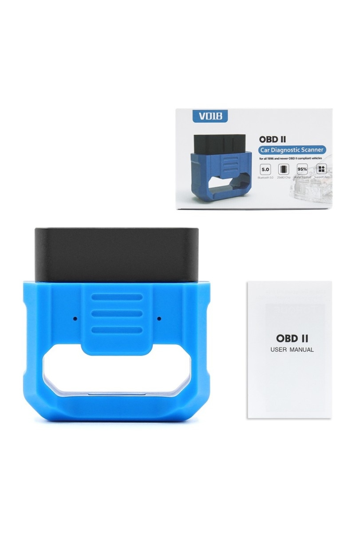 TECHSTAR-Interfață de diagnosticare multi-marcă V018, OBD2, Bluetooth 5.0, iOS, Android 5