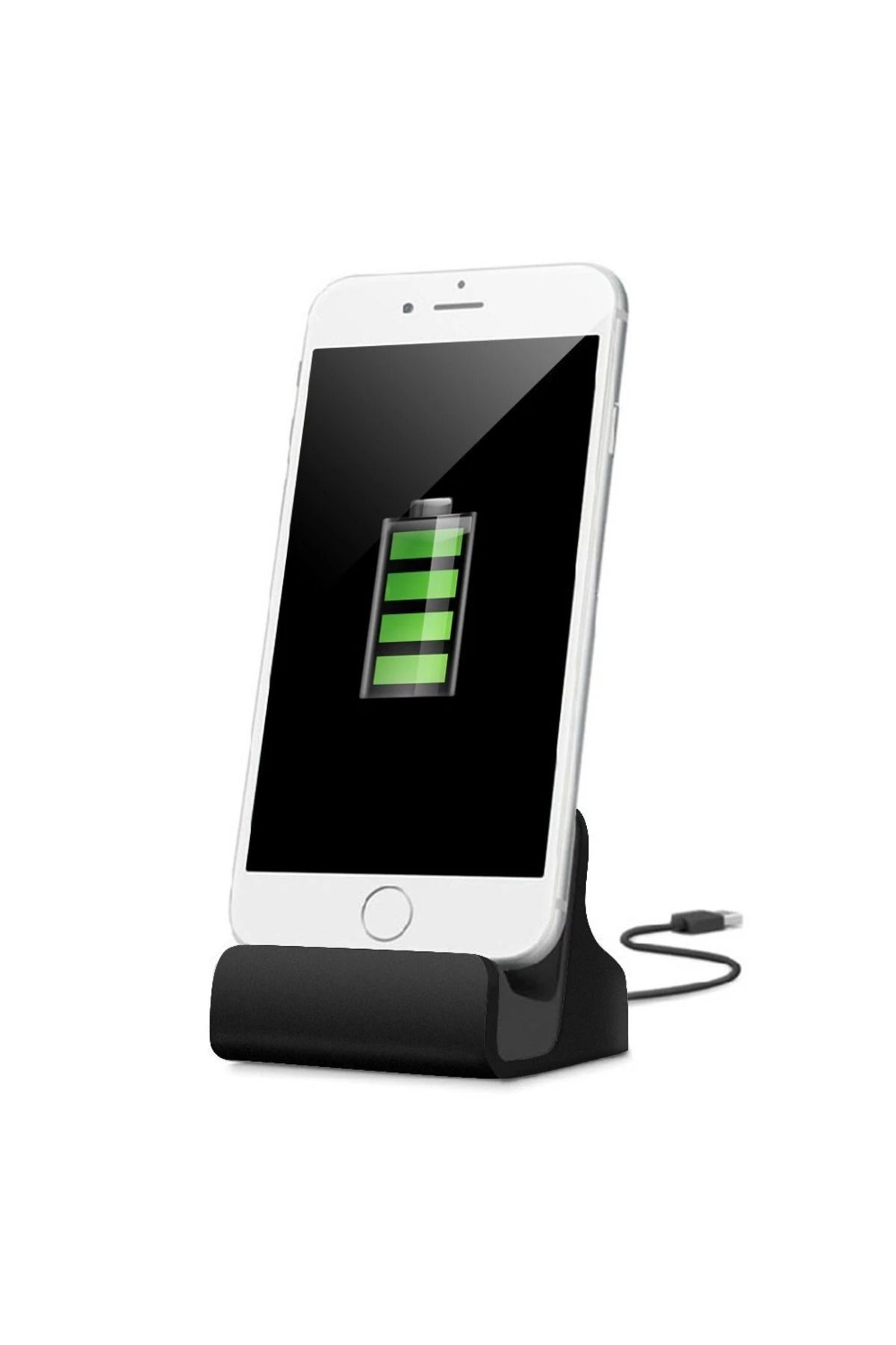 Uyguna Kapında İPhone 14-13-12-11 2in1 Masaüstü Stand+ Usb Şarj Kablosu-(5775) - SVU9830-5735