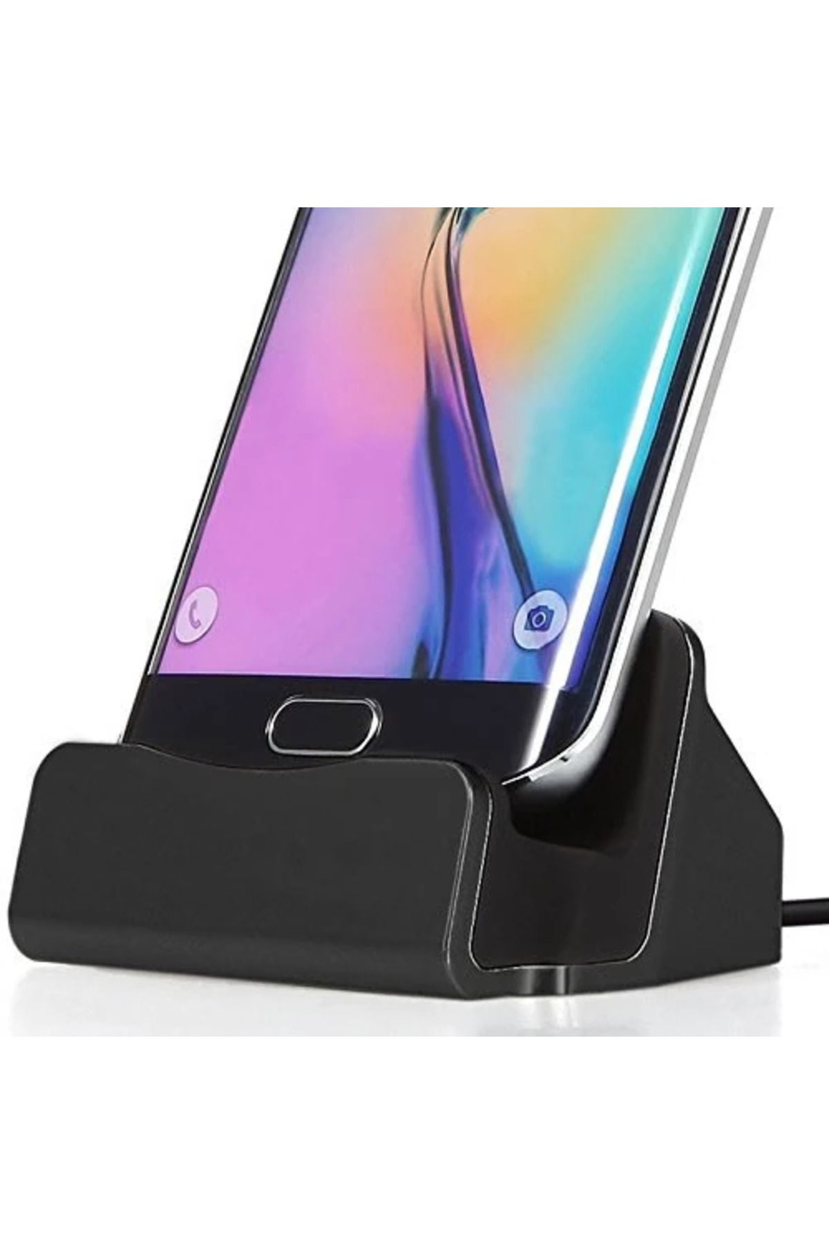 Uyguna Kapında Android Micro Usb Şarj 2in1 Standlı Usb Dock-(5775) - SVU6740-6841