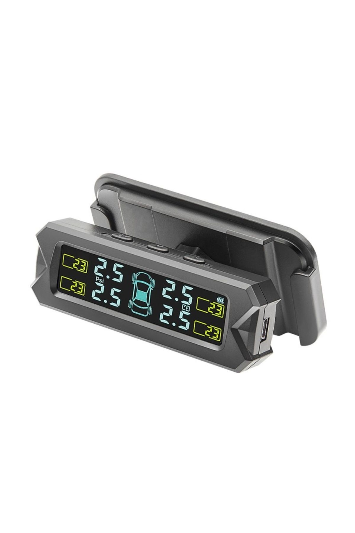 TECHSTAR-® Tire Pressure Monitoring System Tpms, Solar Charging, 4 External Sensors, Lcd Display 8