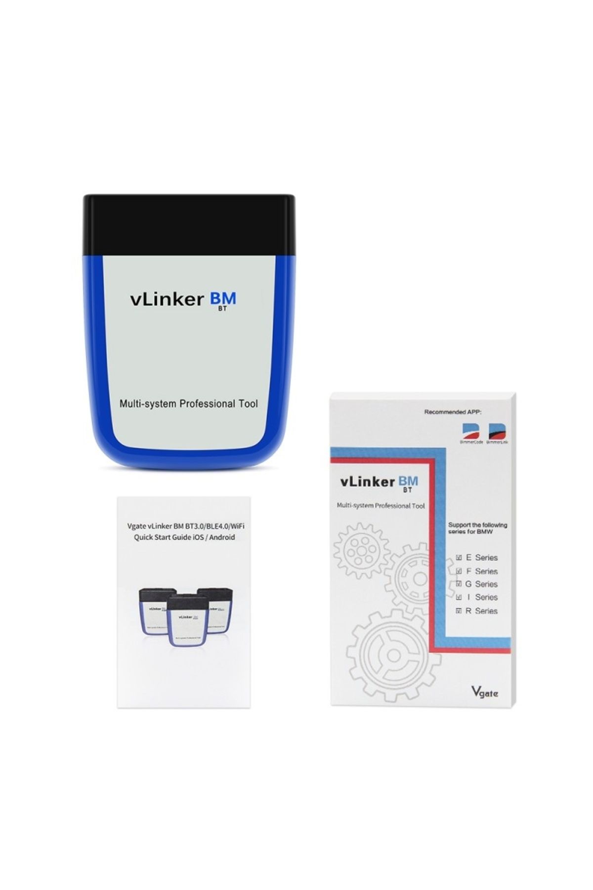 VLİNKER-Vgate VLinker BM Diagnosis, BMW, BimmerCode, Resets, Live Data, DPF Regeneration, Flaps Control, ASD 9