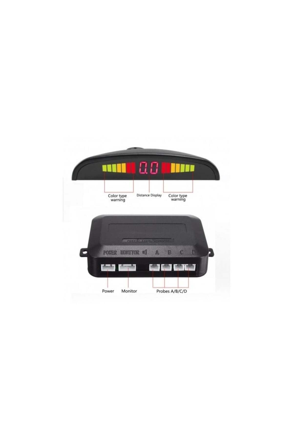 TECHSTAR-Car Parking Sensor Set Parktronic Detector Display Radar Monitor 4 Sensors Dark Blue 3