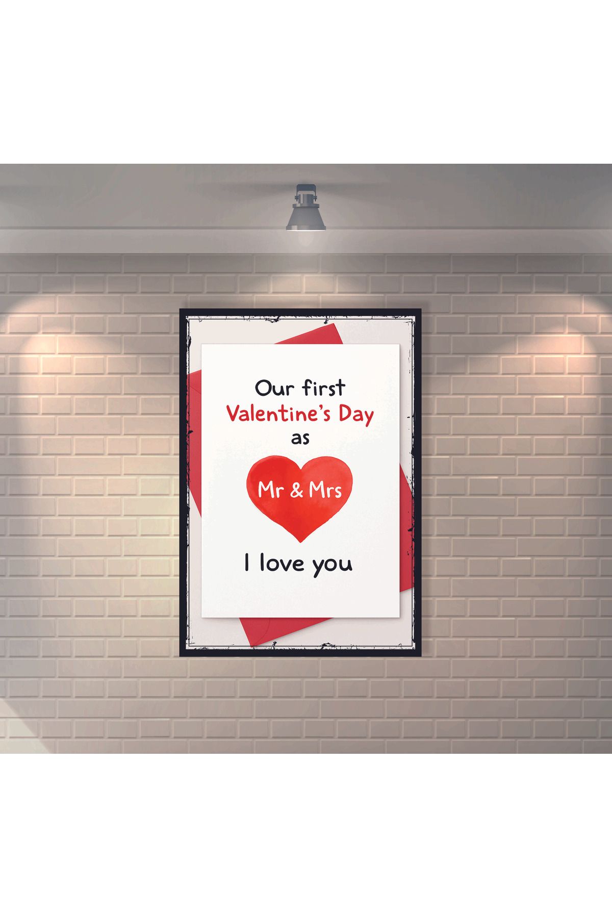 BBO REKLAM Valentine Day Retro MDF Duvar Dekarasyon Tablosu