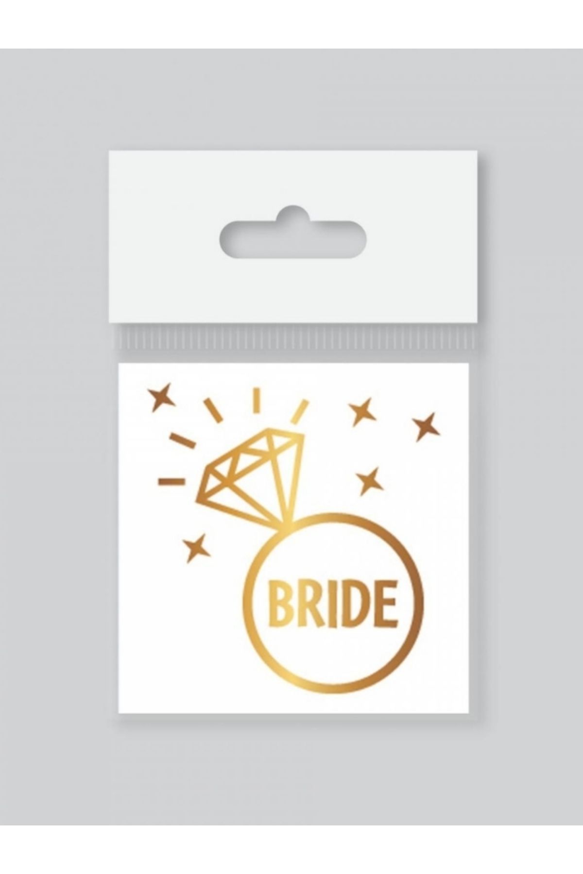 PartiCompany Bride Altın Renkli Sticker – 10'lu Paket