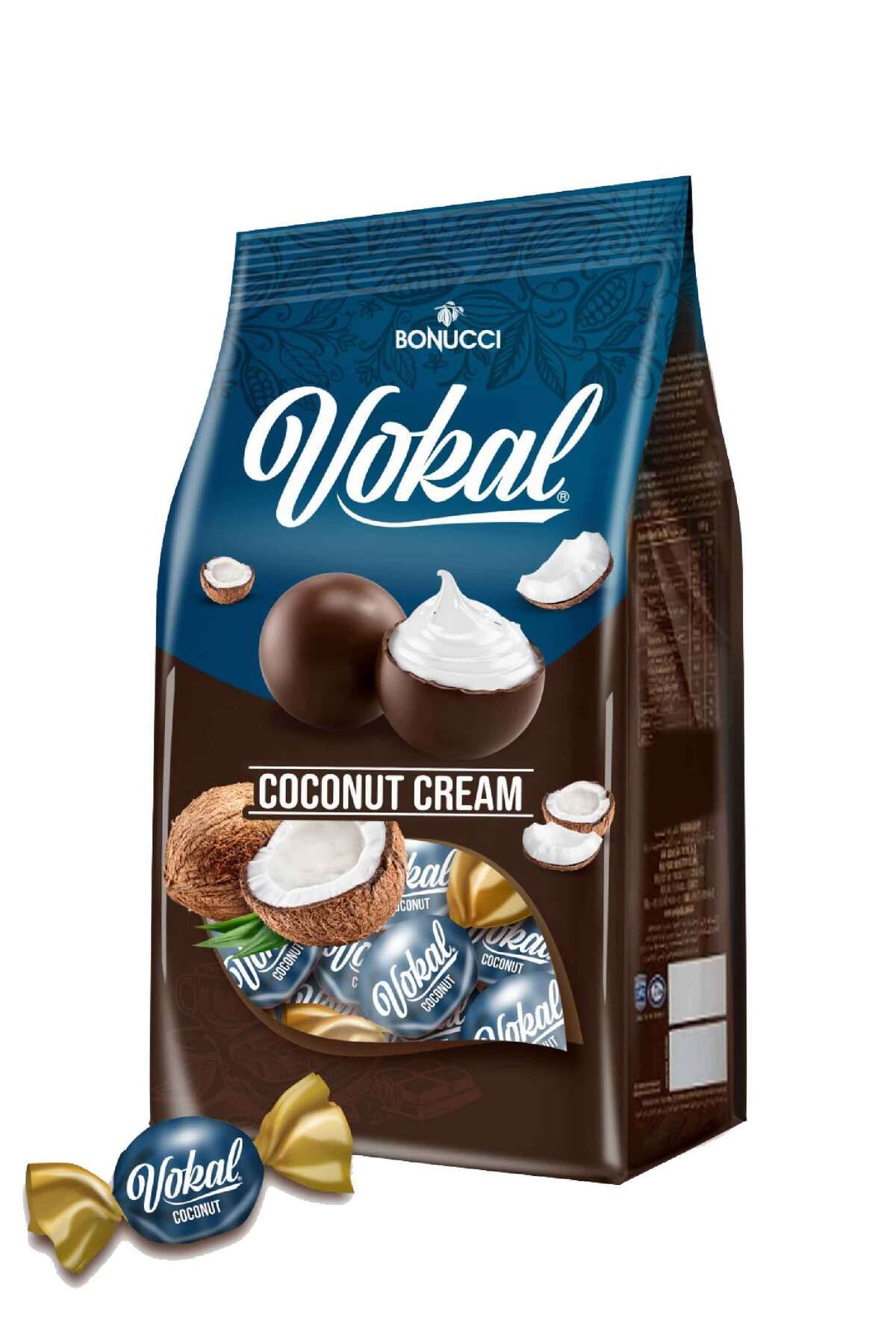 Bonucci Vokal Bomboane Ciocolată Umplutură Cocos – 1000g | Deliciu Cu Aromă Exotică - One Size