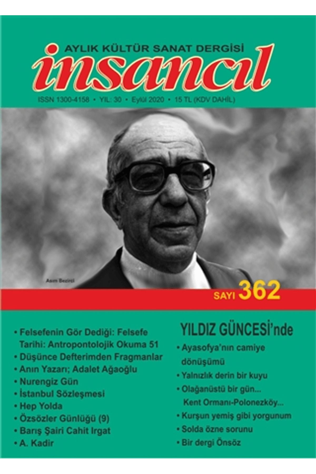 İnsancıl Dergisi Yayınları İnsancıl Aylık Kültür Sanat Dergisi Sayı: 362 Eylül 2020