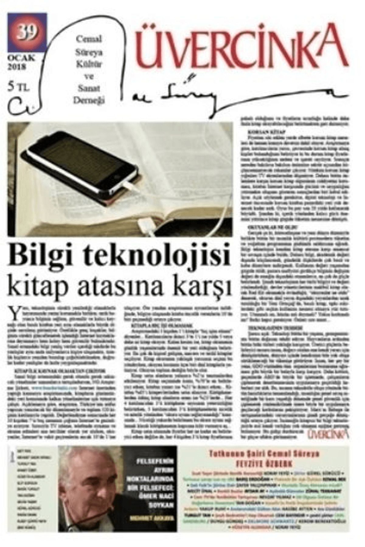 Üvercinka Dergisi Üvercinka Dergisi Sayı: 39 Ocak 2018