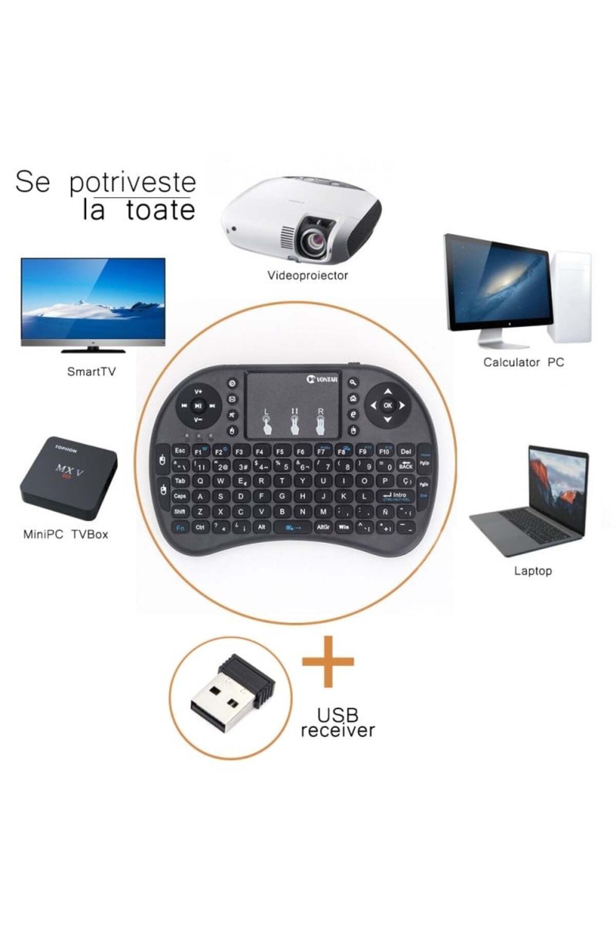 TECHSTAR-® I8 Wireless Keyboard, Air Mouse, Touchpad, 2.4ghz, For Android Tv And Mini Pc 9