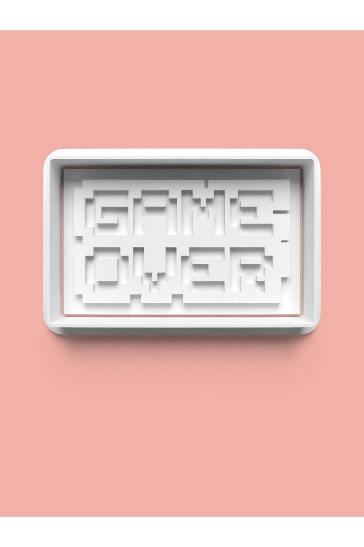 AKTASTORE Game Over Oyun Sloganı Kurabiye Kalıbı Ve Şeker Hamuru Kalıbı