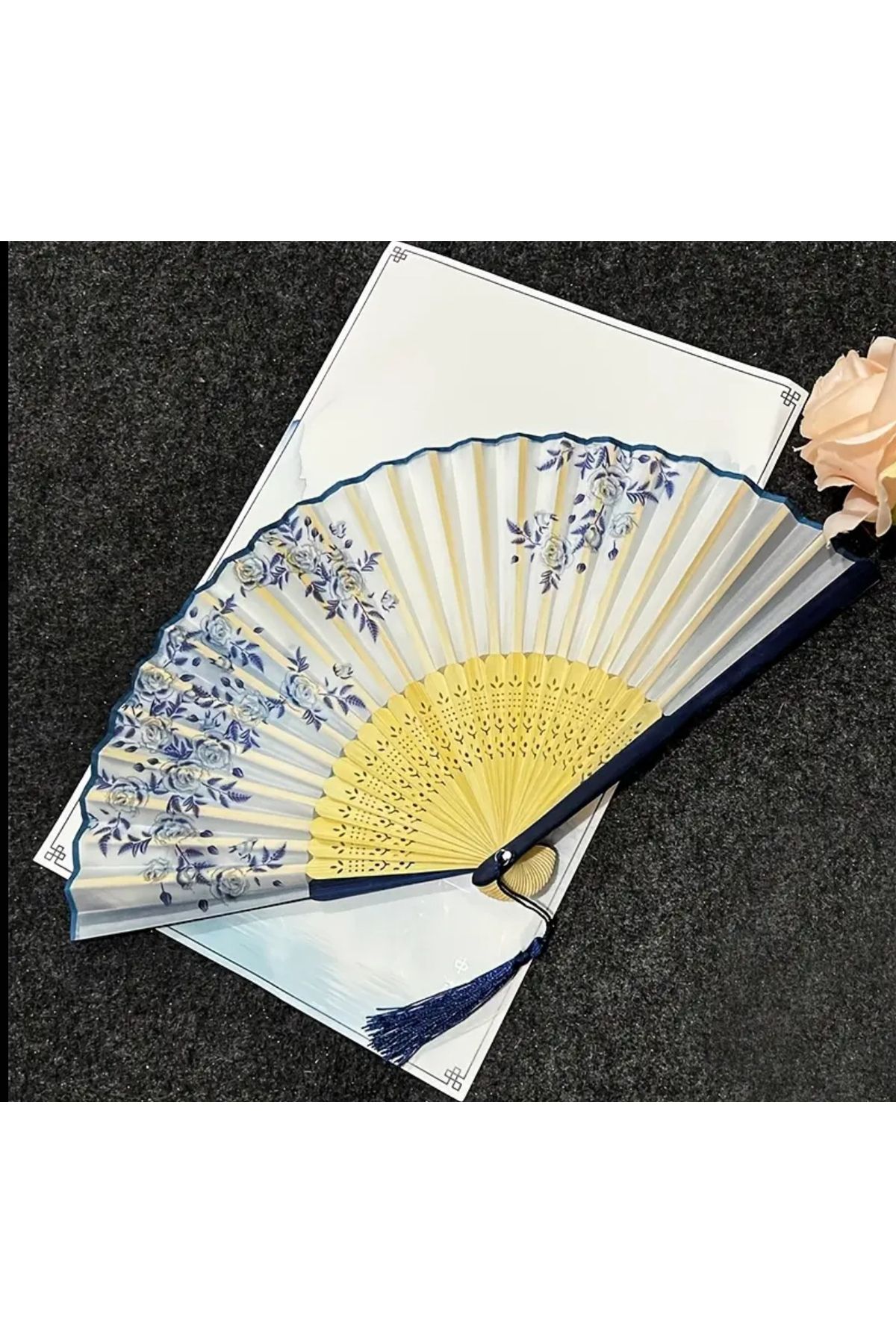 MyBalliStore Yelpaze El Fanı Şık Kaliteli Bambu