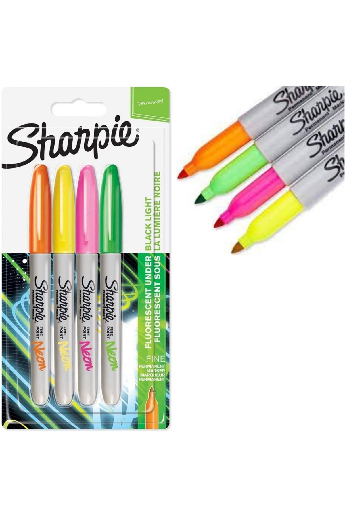 Sharpie Permanent Markör 4'lü Set Her Yüzeye Uygun Opak