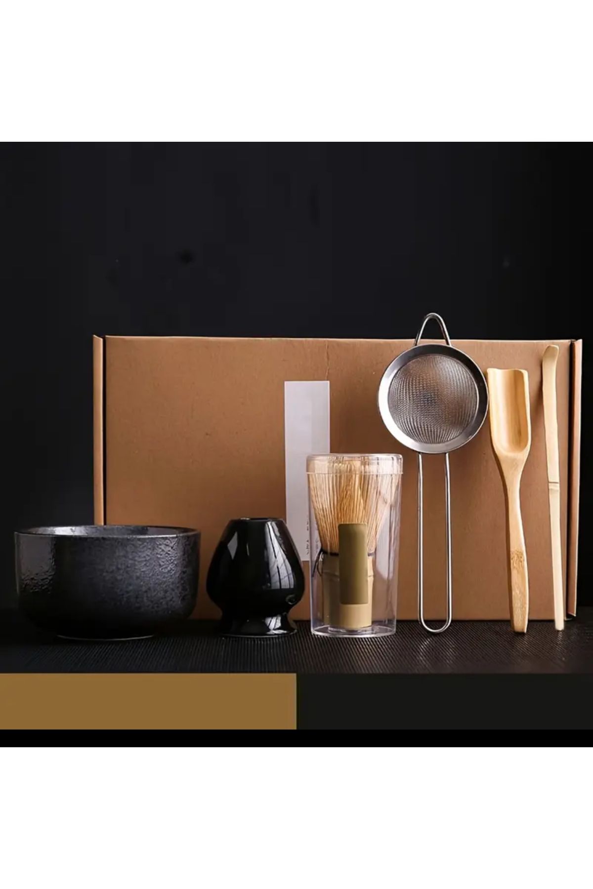 BKC HOME 6 Parça Matcha Seti - Geleneksel Japon Çay Hazırlama Kiti- Bambu Çırpıcı- Kaşık- Aksesuarlar