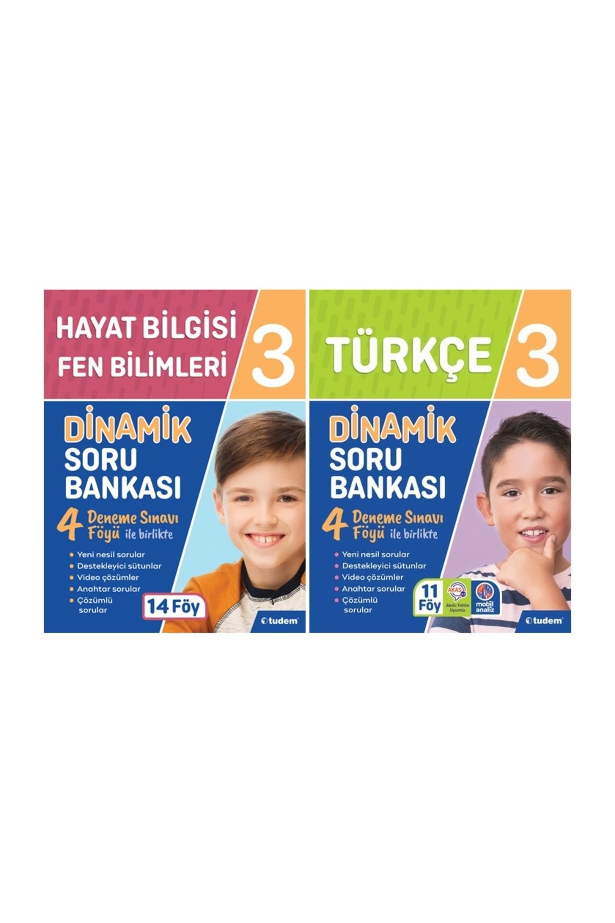 Tudem Yayınları Tudem 3. Sınıf Hayat Bilgisi Fen Bilimleri + Türkçe 3 Boyut Set 2 Kitap