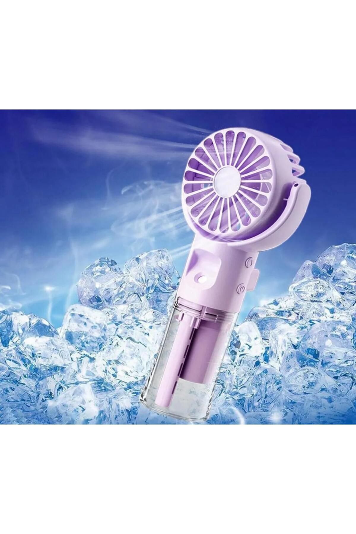 fortrek Mini Fan Şarjlı El Fanı Su Püskürtmeli Boyuna Asmalı Mini Klima