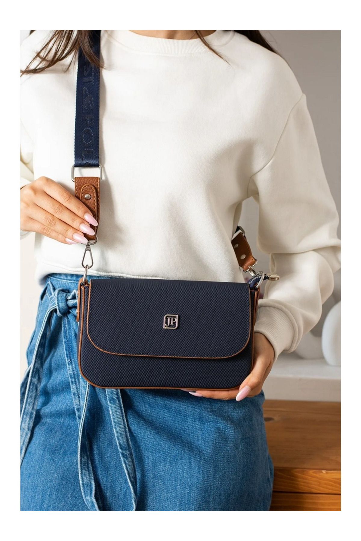 Just Polo Kadın Krem Camel El Ve Omuz Çantası 346005MH