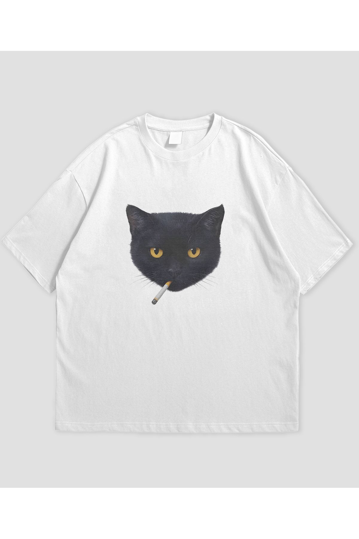 SVART WEAR Smoking Cat Unisex Oversize T-shirt