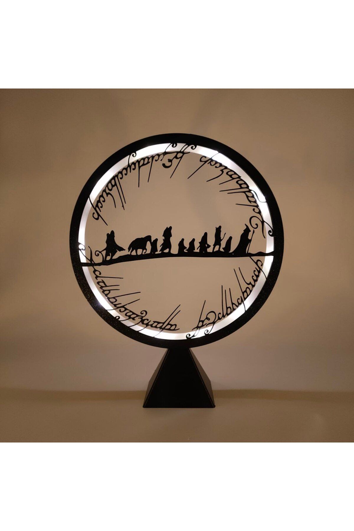Vaiflagy Store Desenli Led Işıklı Modern Dekoratif Aydınlatma Çember Ring Gece Lambası