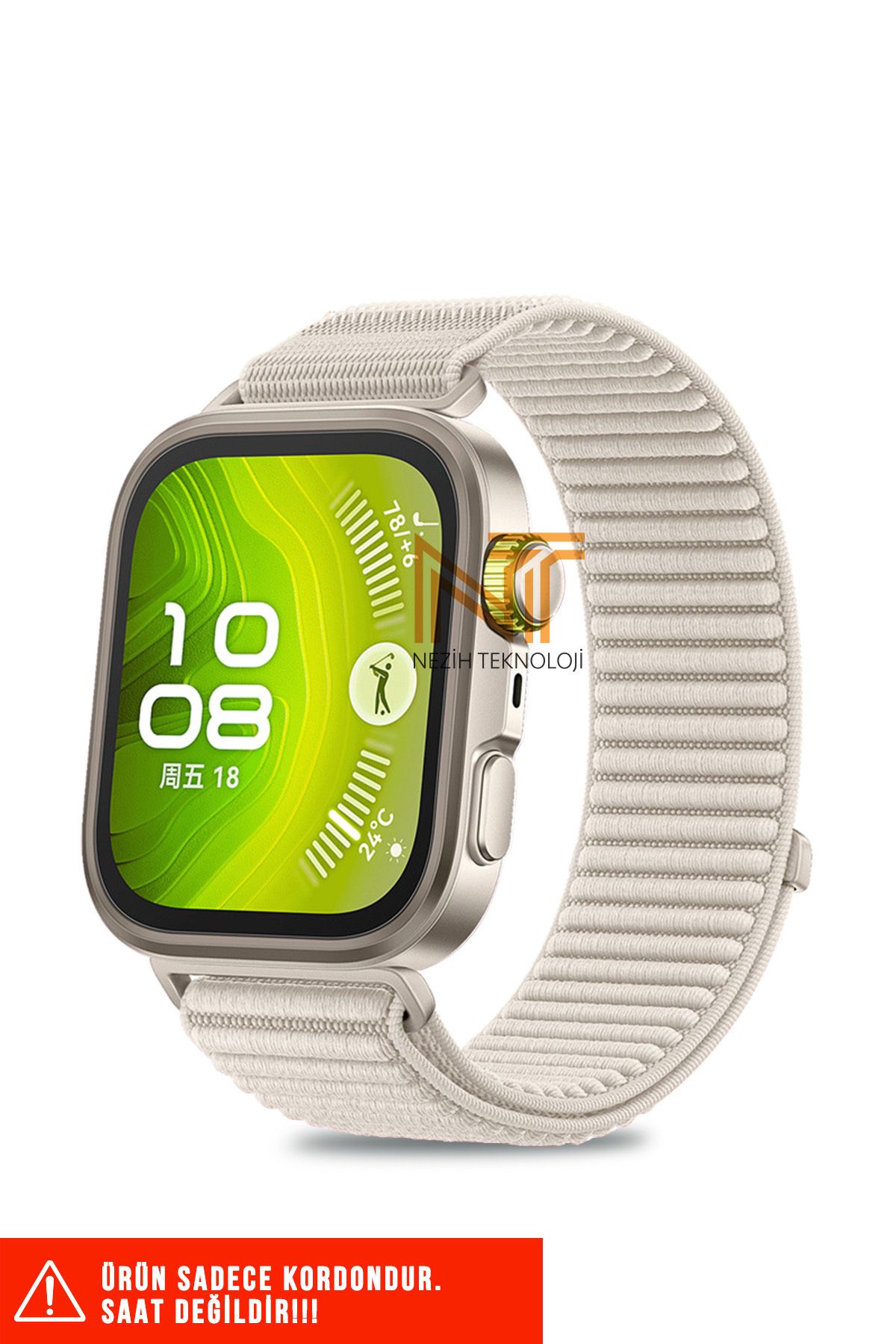 Nezih Case Huawei Fit 4 Pro / Fit 4 / Fit 3 Uyumlu Sportif Örgü Cırtlı Pratik Kordon