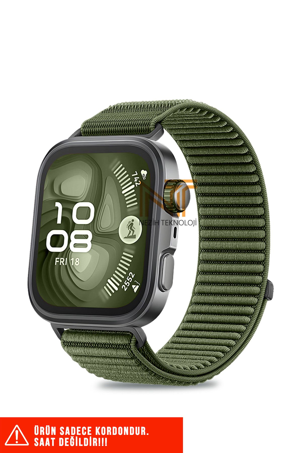 Nezih Case Huawei Fit 4 Pro / Fit 4 / Fit 3 Uyumlu Sportif Örgü Cırtlı Pratik Kordon
