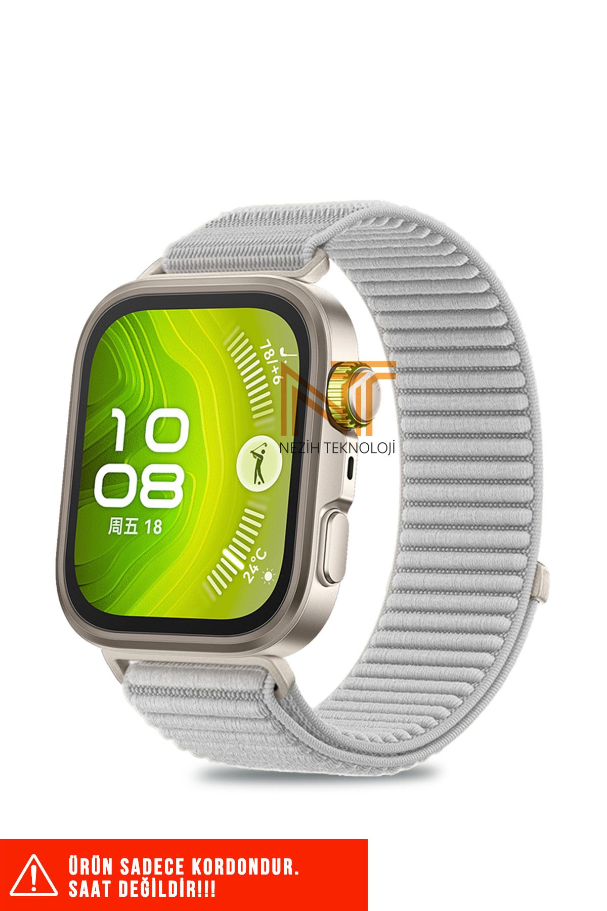 Nezih Case Huawei Fit 4 Pro / Fit 4 / Fit 3 Uyumlu Sportif Örgü Cırtlı Pratik Kordon