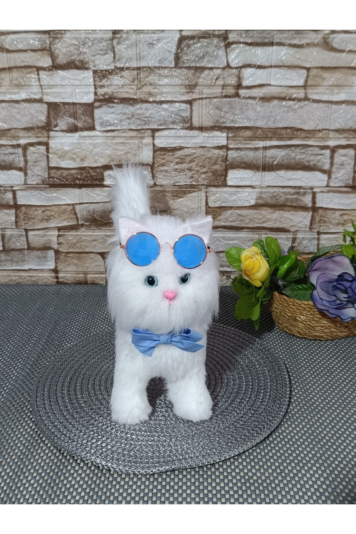 YNC Vivocraft El Yapımı Uzun Tüylü Peluş Kedi - Dekoratif Kedi Figürü - Sınırlı Üretim Özel Tasarım