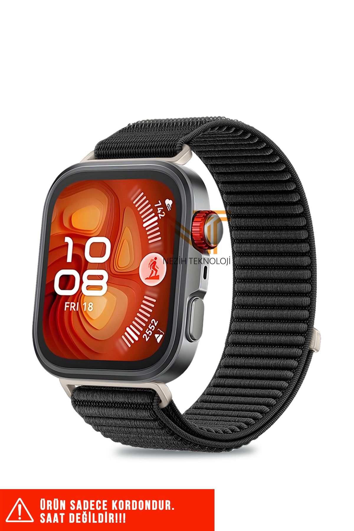 Nezih Case Huawei Fit 4 Pro / Fit 4 / Fit 3 Uyumlu Sportif Örgü Cırtlı Pratik Kordon