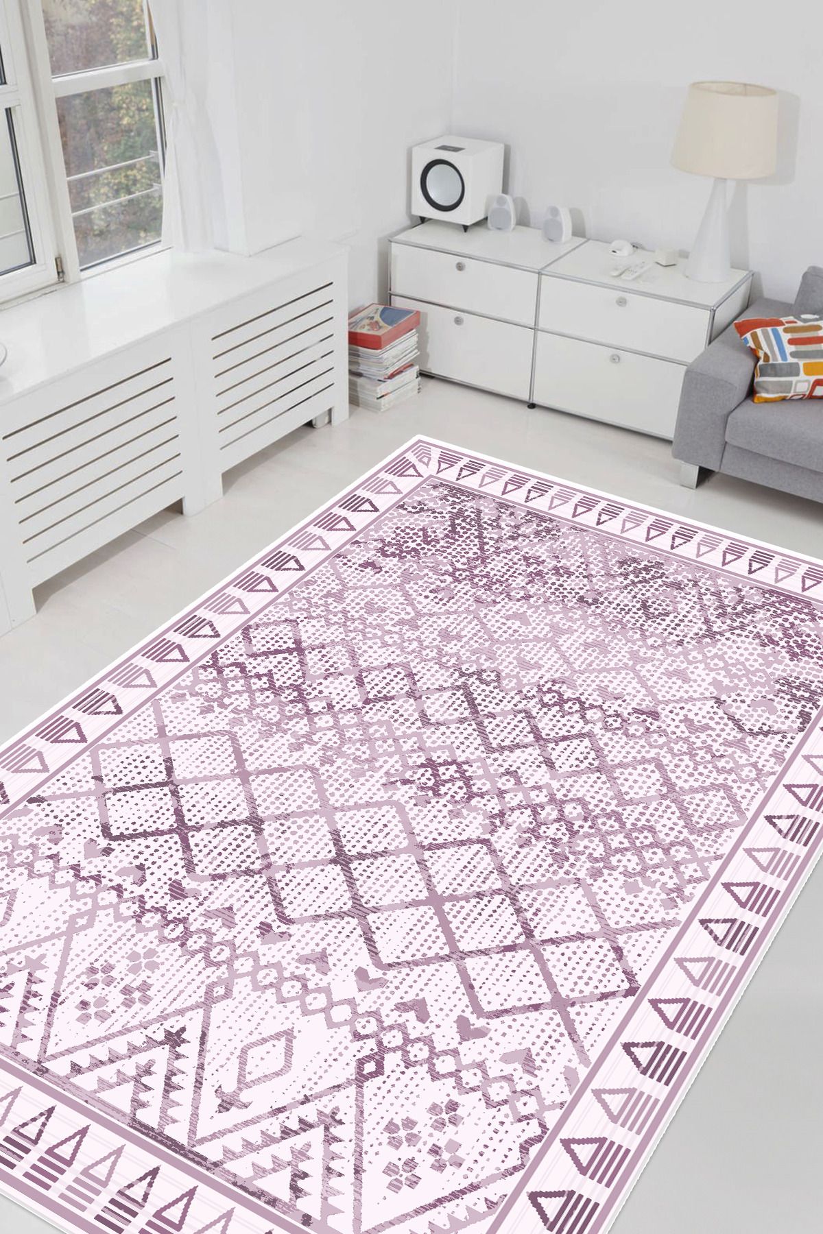 VELLORA HOME Kaymaz Tabanlı Yıkanabilir Dijital Baskılı Yolluk Halı Abudabi