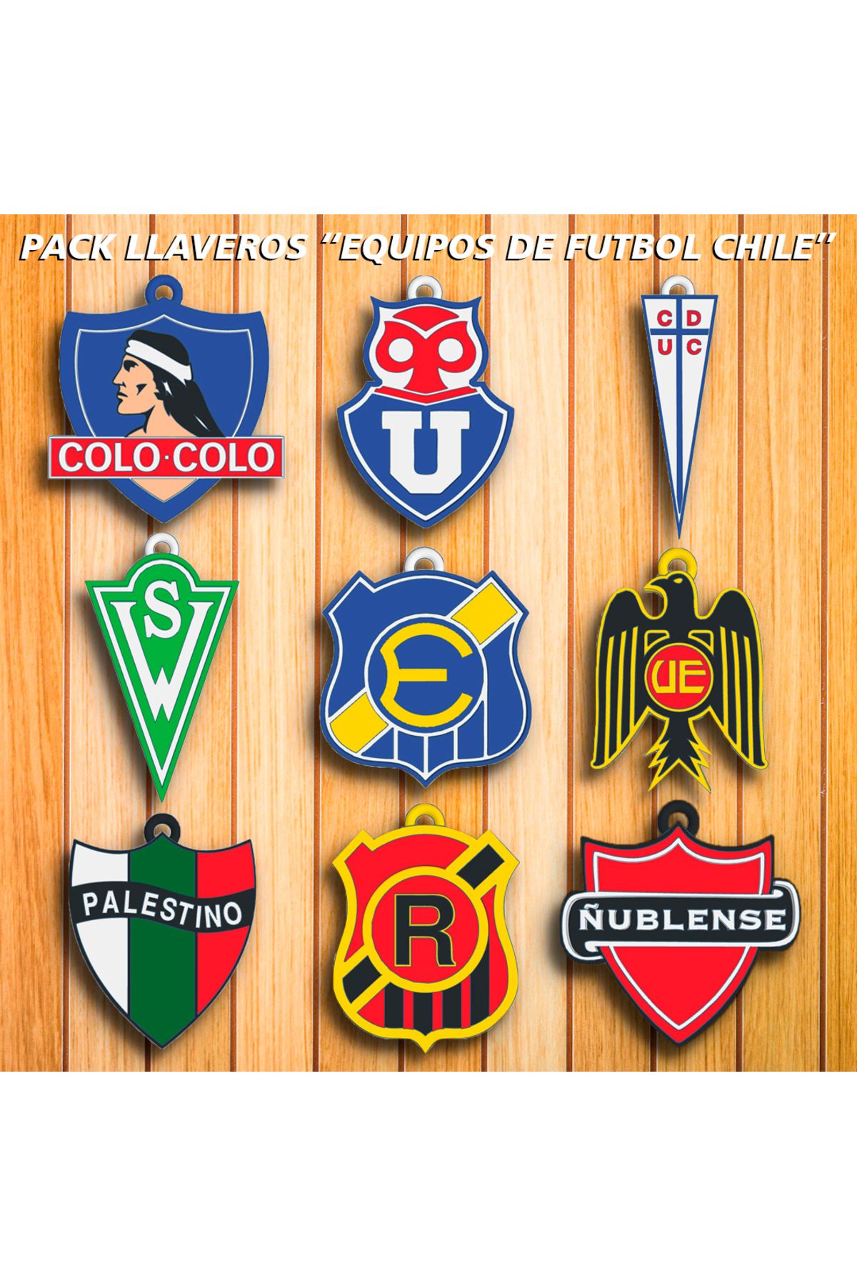 talaşoğlu Llaveros Pack "Futbol Takımları Şili" (4 Adet)