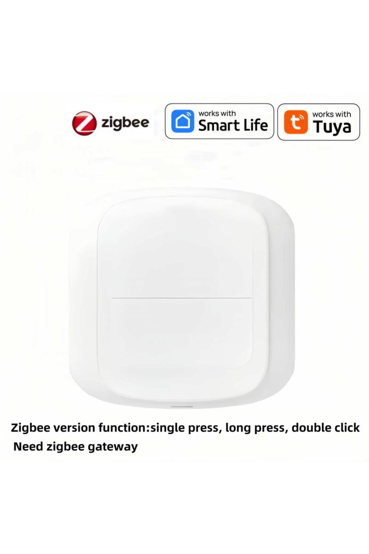 Choice-Zigbee Version Tuya Smart WiFi/Zigbee Switch Push Button Switch 2 Gang 6 Scene Wireless Smart Home R 1