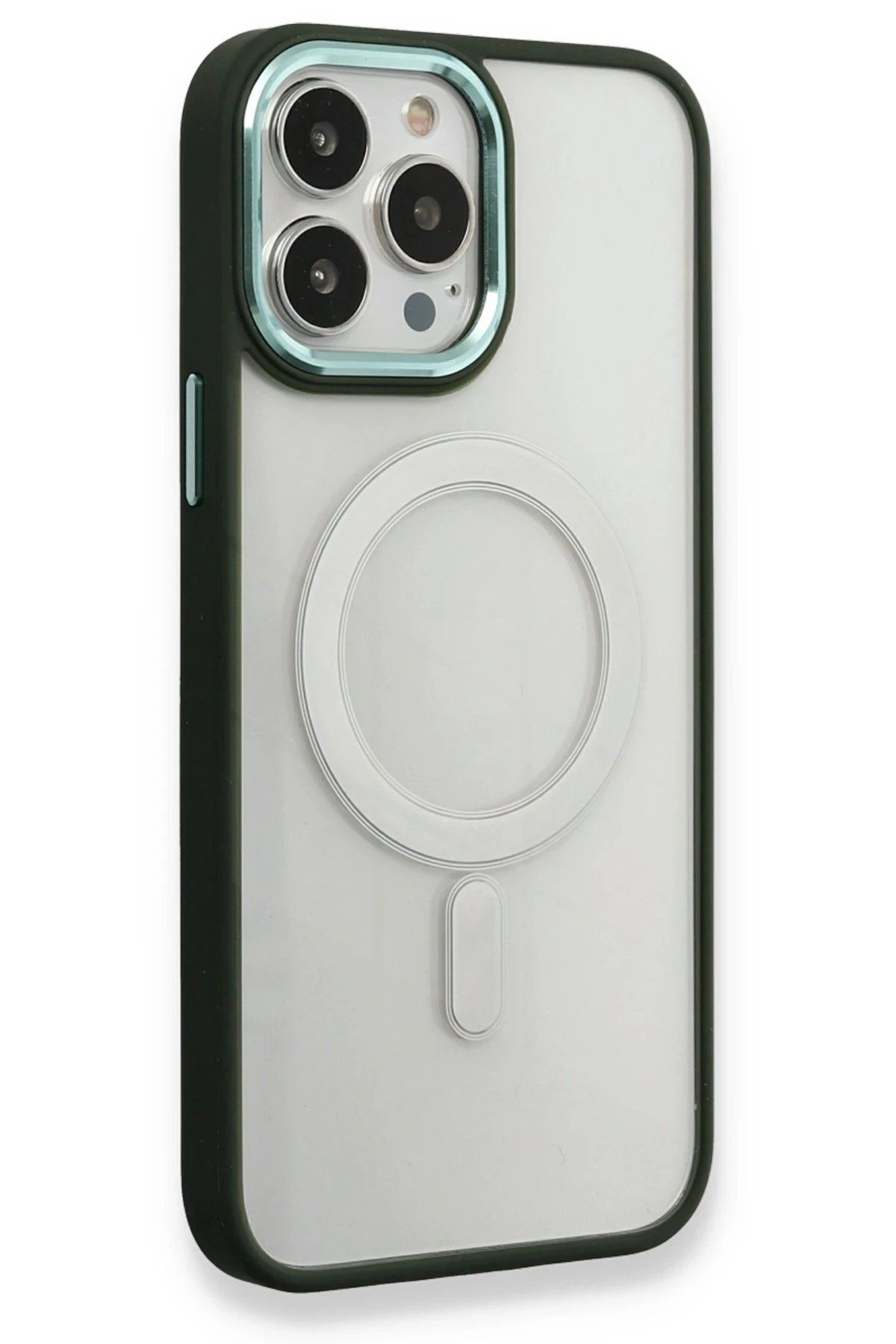 Toptan Bulurum iPhone 14 Pro Max Kılıf Room Magneticsafe Silikon - Köknar Yeşili
