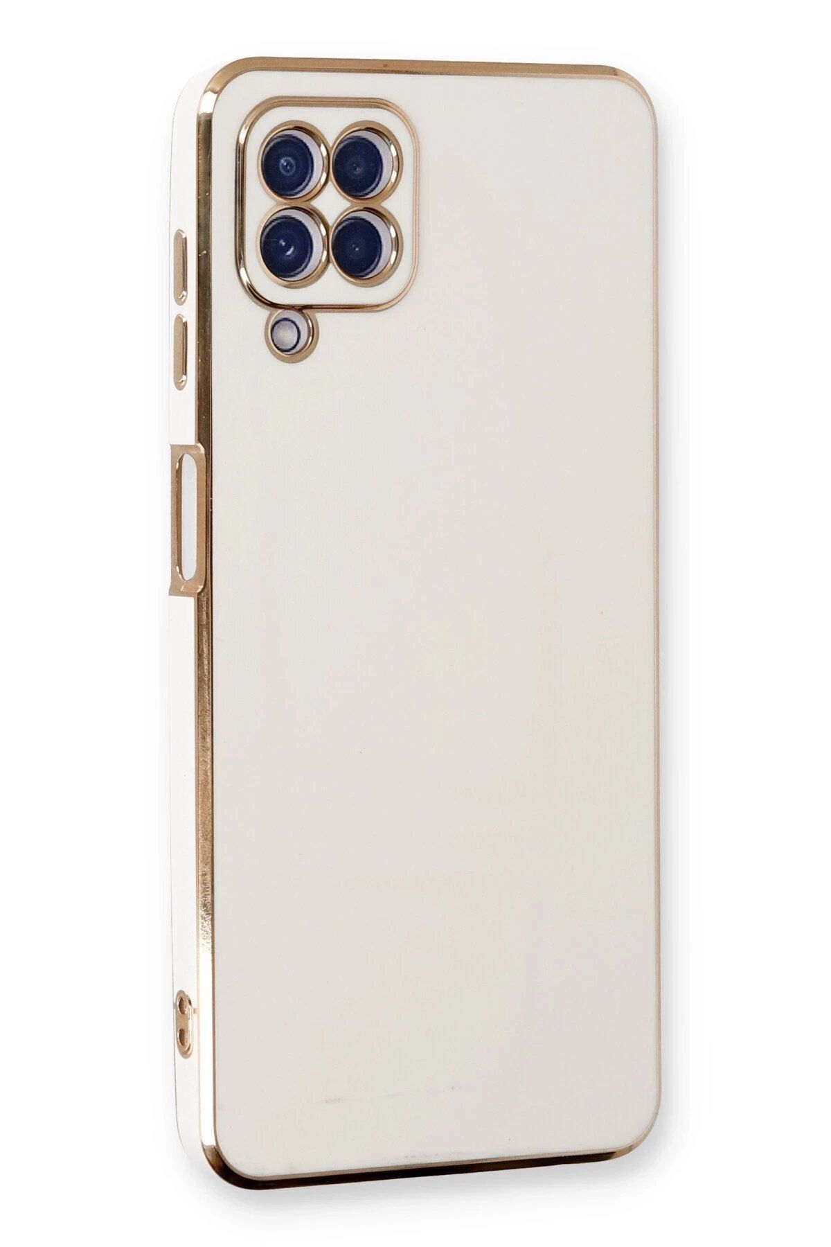 Toptan Bulurum Samsung Galaxy A22 Kılıf Volet Silikon - Beyaz