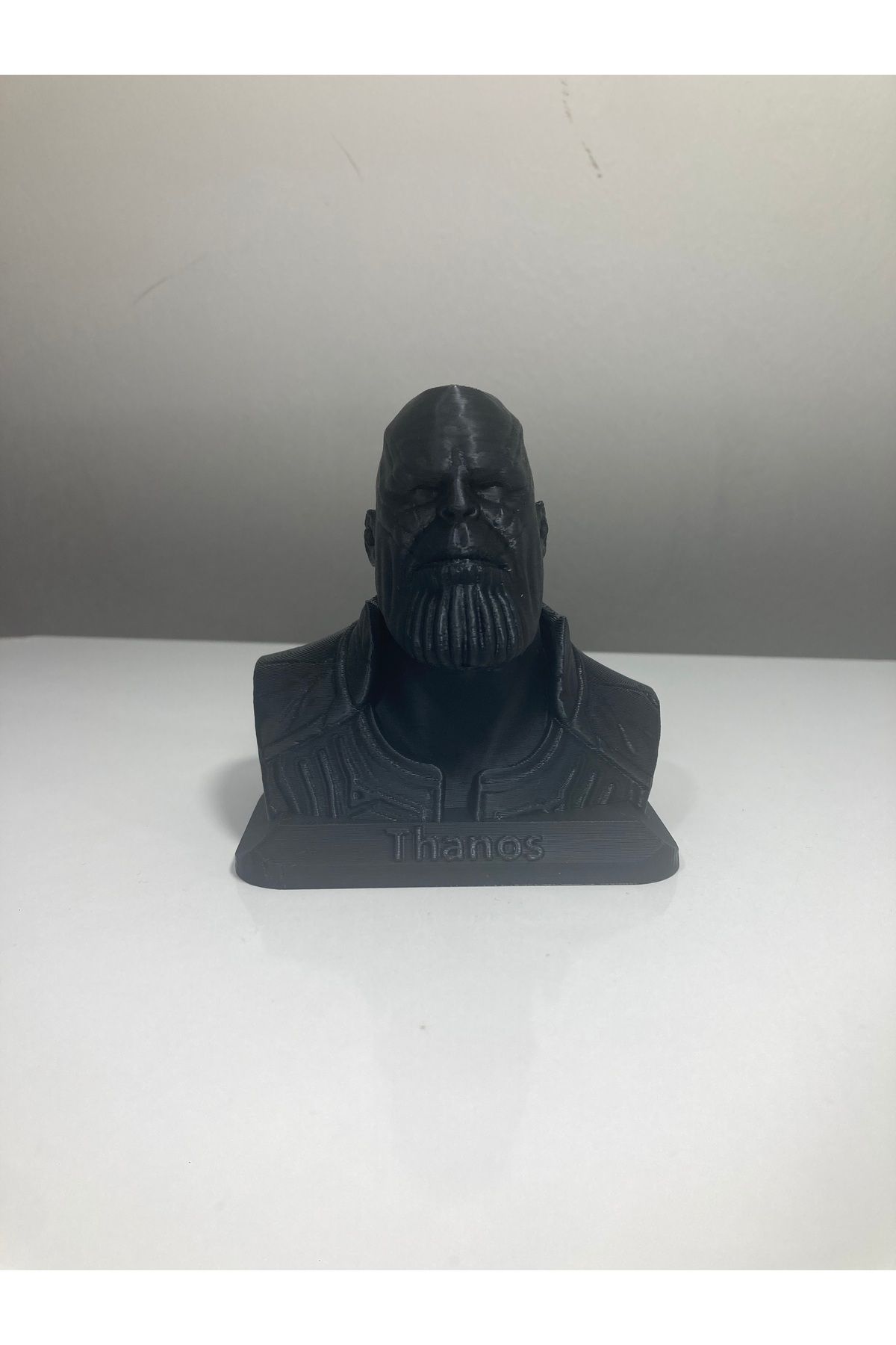 3D Thanos Büst Heykel - Siyah Dekoratif Figür