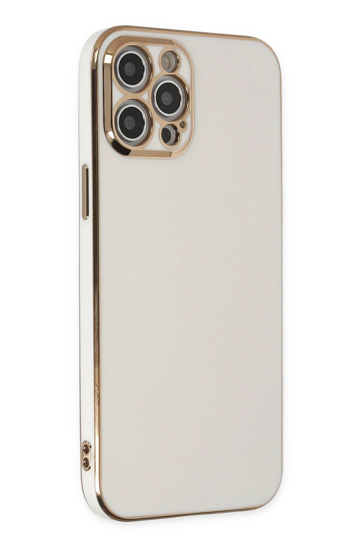 Toptan Bulurum iPhone 12 Pro Max Kılıf Volet Silikon - Beyaz