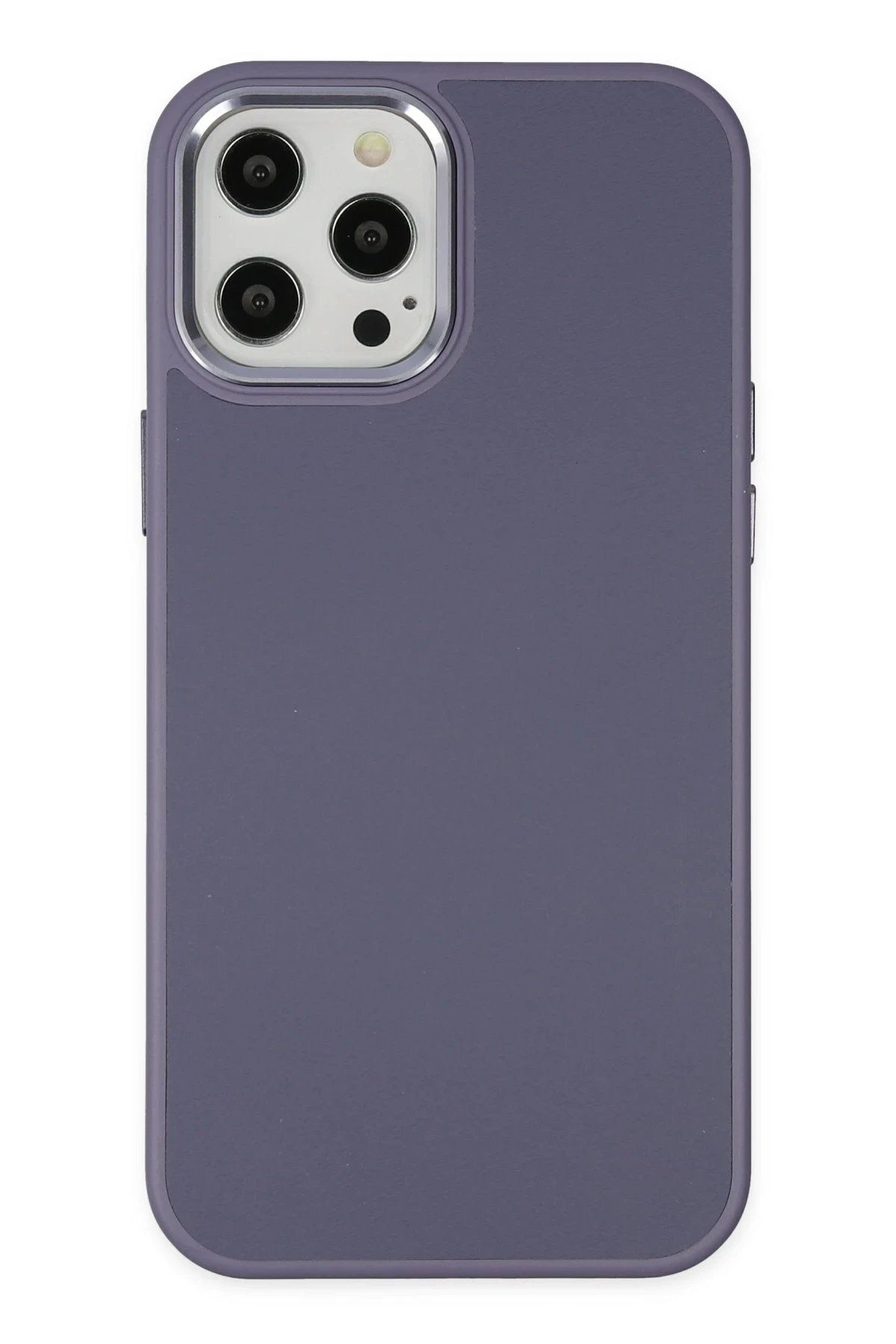 Toptan Bulurum iPhone 12 Pro Max Kılıf Asya Deri Silikon - Mor