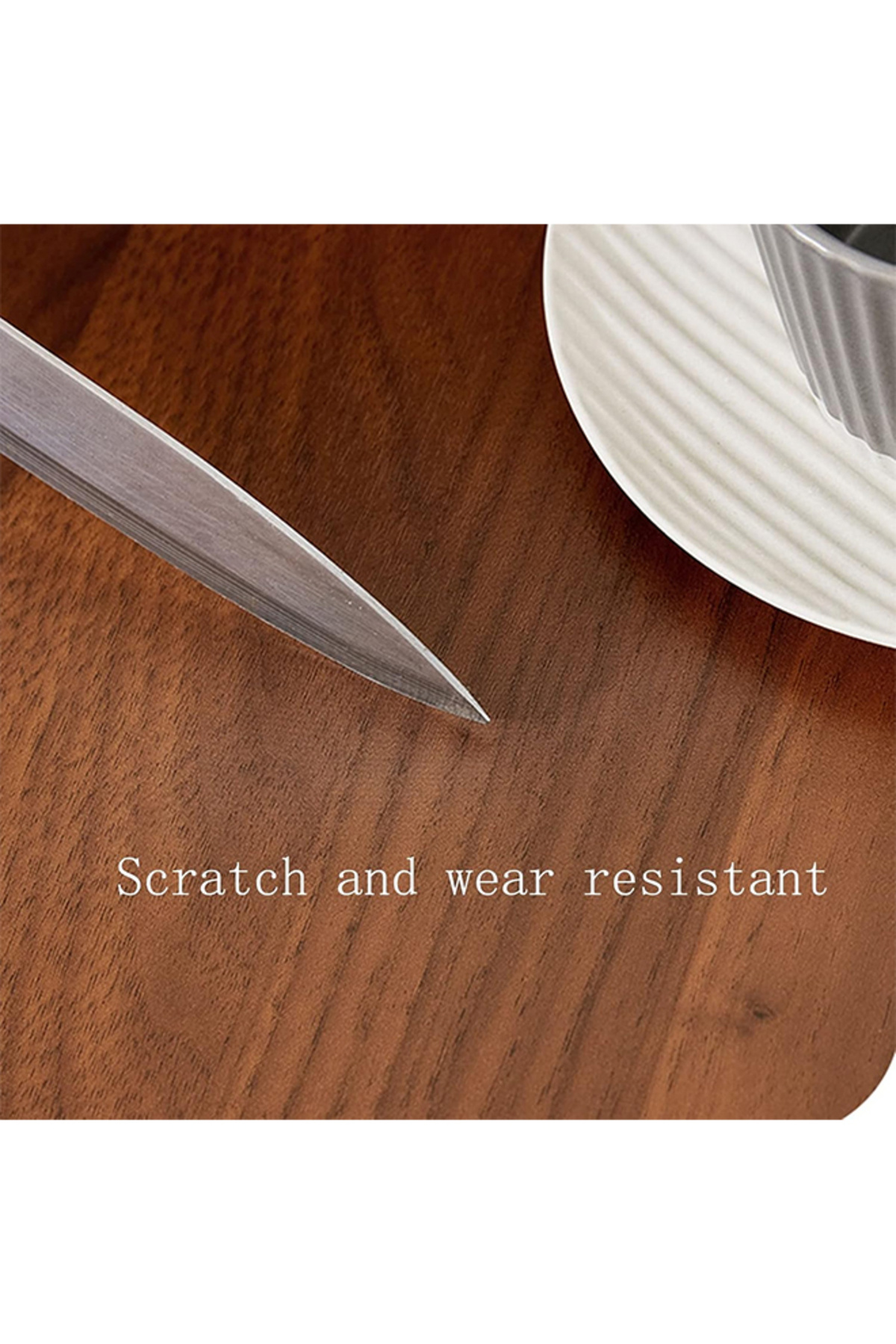 طاولة قهوة عصرية | طاولة جانبية على شكل حرف C بسطح خشبي على شكل زهرة وإطار معدني أسود