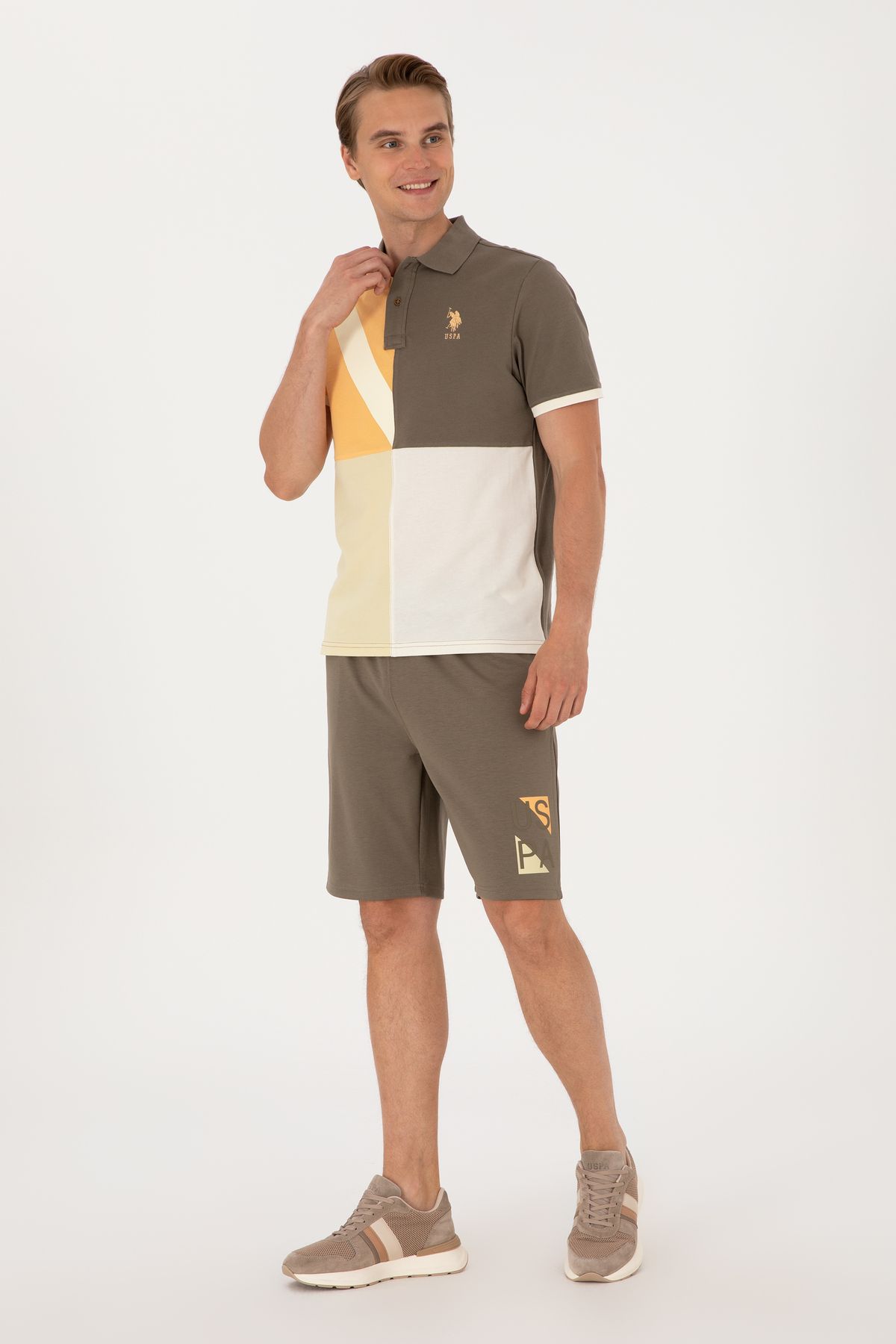 U.S. Polo Assn. Erkek Vizon Örme Şort 50299859-VR052