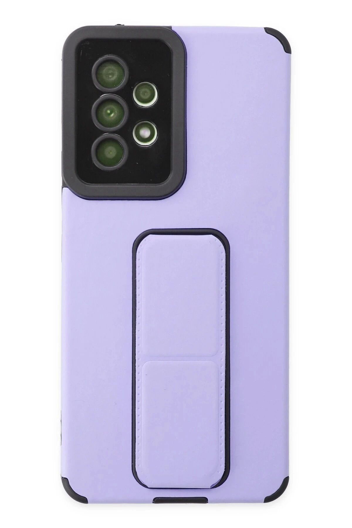 Vita Premio BFS Samsung Galaxy A53 5G Kılıf Mega Standlı Silikon - Lila