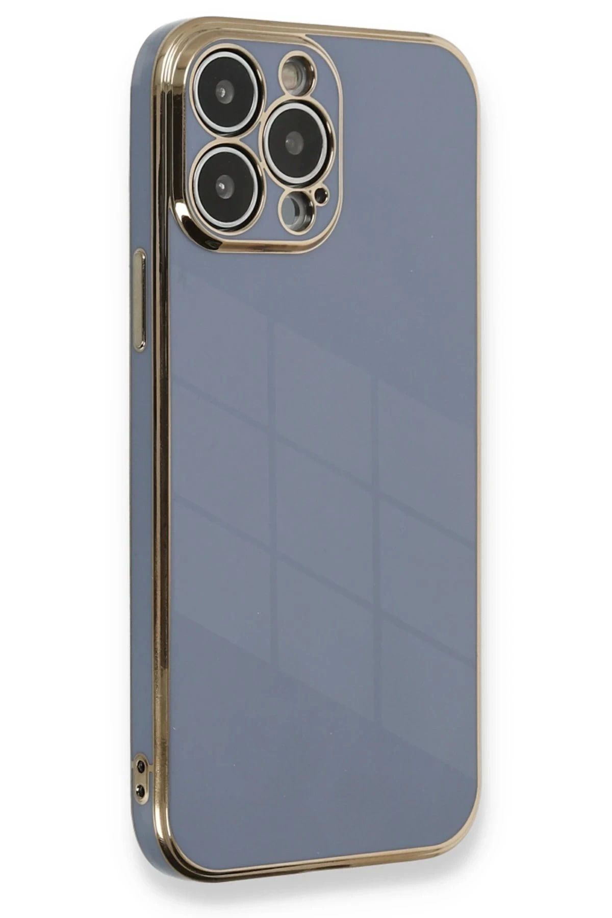 Vita Premio BFS iPhone 13 Pro Max Kılıf Volet Silikon - Mavi