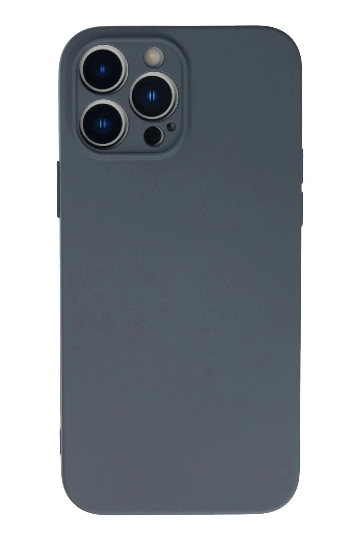 Vita Premio BFS iPhone 13 Pro Max Kılıf Nano içi Kadife Silikon - Gri