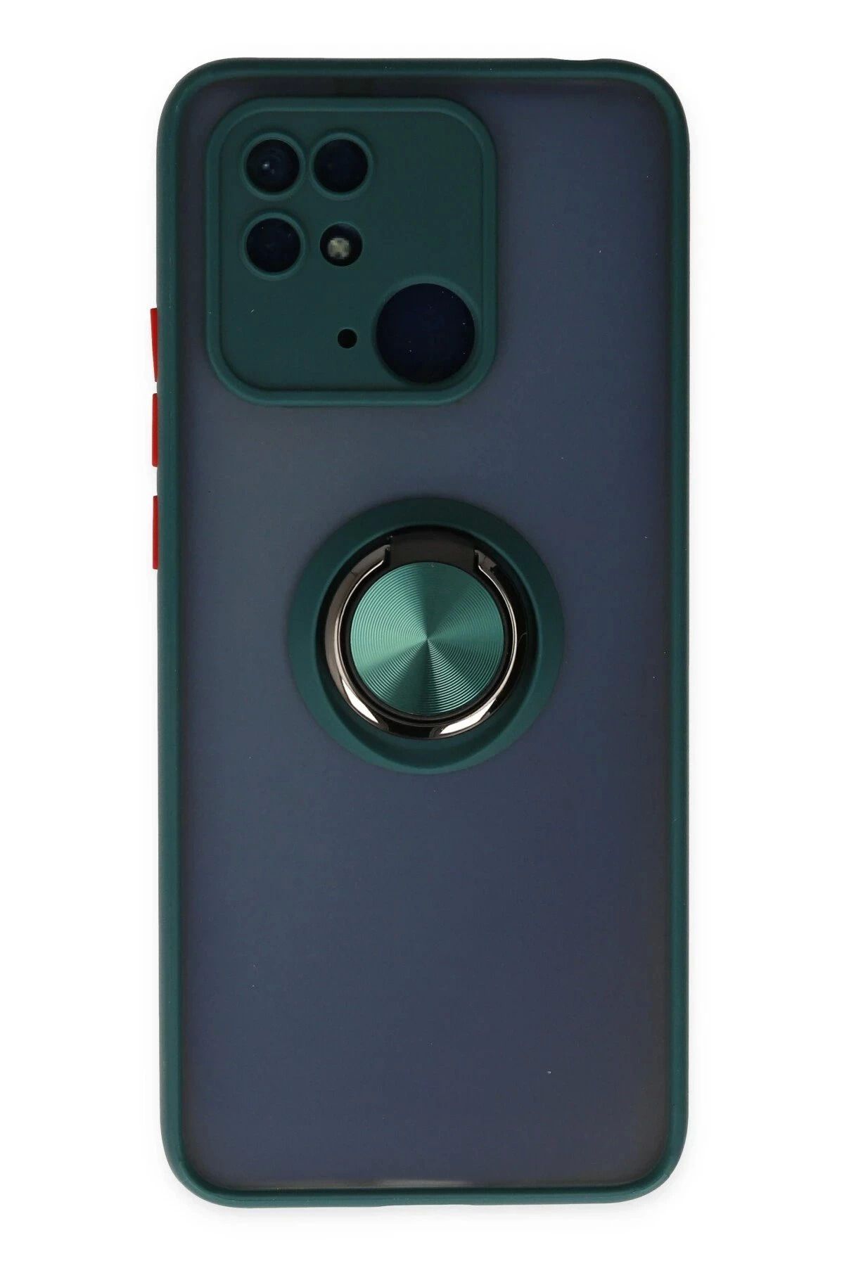 Vita Premio BFS Xiaomi Redmi 10C Kılıf Montreal Yüzüklü Silikon Kapak - Yeşil
