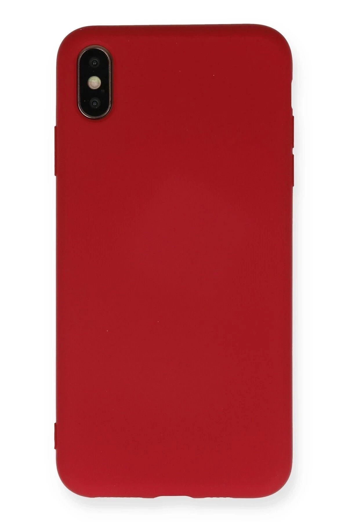 Vita Premio BFS iPhone XS Max Kılıf Nano içi Kadife Silikon - Kırmızı